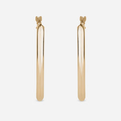 Elongated Gold Hoop Earrings