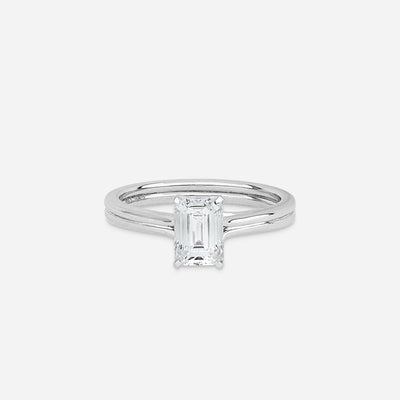Emerald Cut Diamond Ring - Colour D/VVS