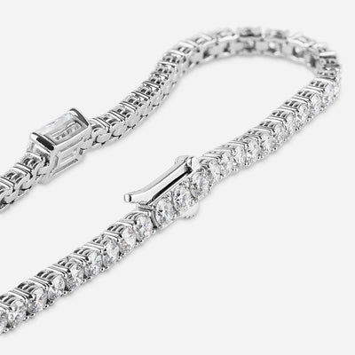 Emerald Cut Diamond Tennis Bracelet - Colour D/VVS