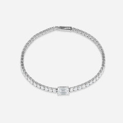 Emerald Cut Diamond Tennis Bracelet - Colour D/VVS