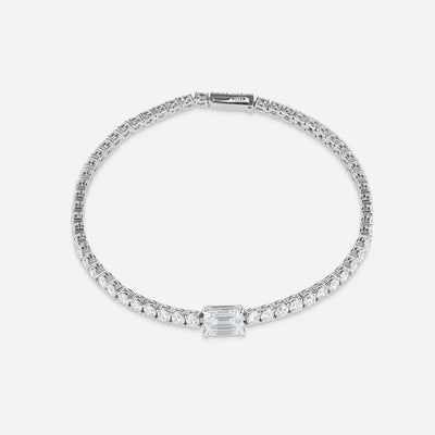 Emerald Cut Diamond Tennis Bracelet - Colour D/VVS