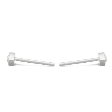 Evil Eye Stud Earrings - Silver