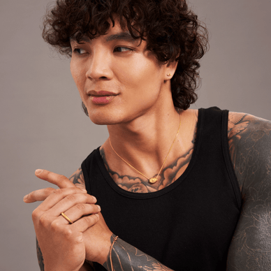 Evil Eye Stud Earrings - Gold 14k