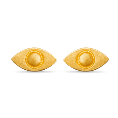 Evil Eye Stud Earrings - Gold 14k