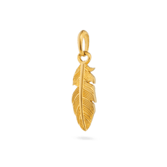Feather Pendant - Gold 24k