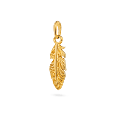 Feather Pendant - Gold 24k