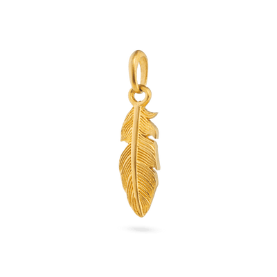 Feather Pendant - Gold 24k