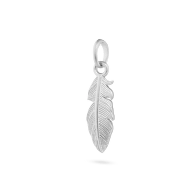 Feather Pendant - Platinum