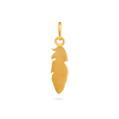 Feather Pendant - Gold 24k