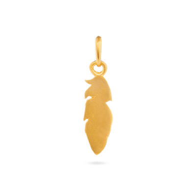 Feather Pendant - Gold 24k