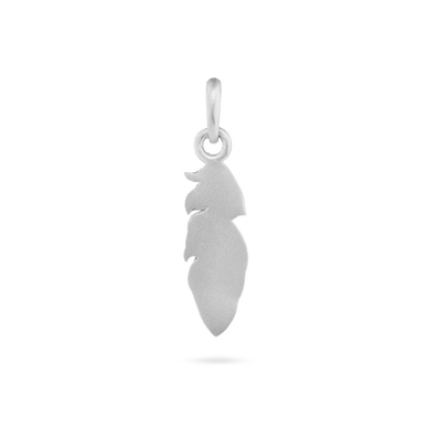 Feather Pendant - Platinum