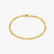 Narrow Figaro Chain Bracelet - Gold 18k