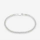 Filed curb chain bracelet