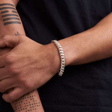 Filed Curb Chain Bracelet