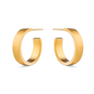 Flat edge hoop earrings