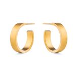 Flat edge hoop earrings