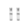 Flat Edge Hoop Earrings - Platinum