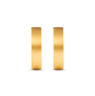 Flat Edge Hoop Earrings - Gold 24k