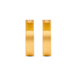 Flat Edge Hoop Earrings - Gold 24k