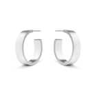 Flat edge hoop earrings