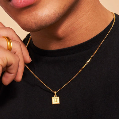 Gemini Zodiac Pendant - Gold 18k