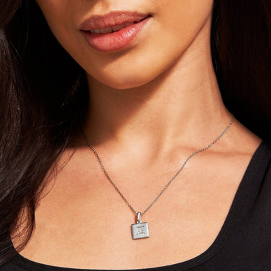 Gemini Zodiac Pendant - Platinum