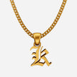 Gothic Initial Pendant