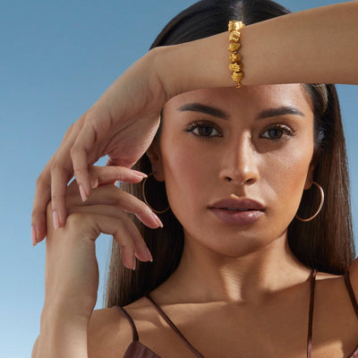 Hamsa Hand Charm - Gold 24k