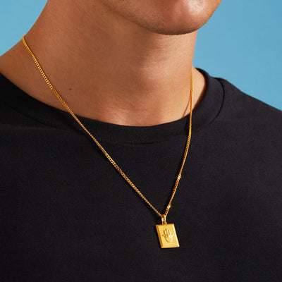 Hamsa Hand Pendant - Gold 14k