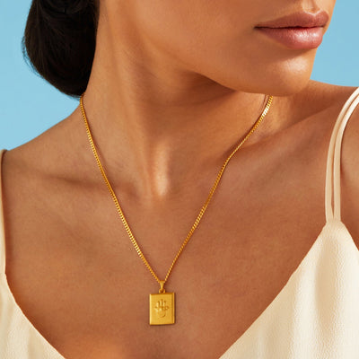 Hamsa Hand Pendant - Gold 14k
