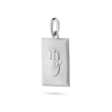 Hamsa Hand Pendant - Platinum