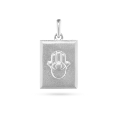 Hamsa Hand Pendant - Platinum