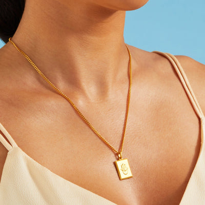 Hamsa Hand Pendant - Gold 14k