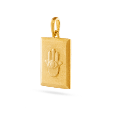 Hamsa Hand Pendant - Gold 24k
