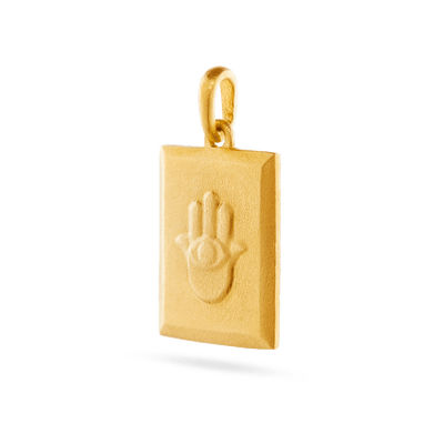 Hamsa Hand Pendant - Gold 14k