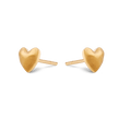 Heart Stud Earrings - Gold 24k