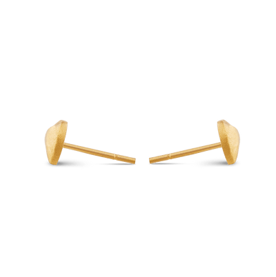 Heart Stud Earrings - Gold 24k