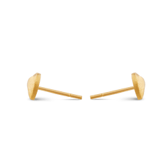 Heart Stud Earrings - Gold 24k