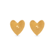 Heart Stud Earrings - Gold 24k