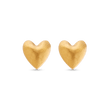 Heart Stud Earrings - Gold 24k
