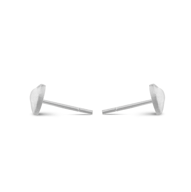 Heart Stud Earrings - Platinum