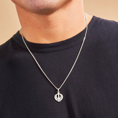 Khanda Pendant - Platinum