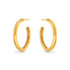 Large dome hoop earrings