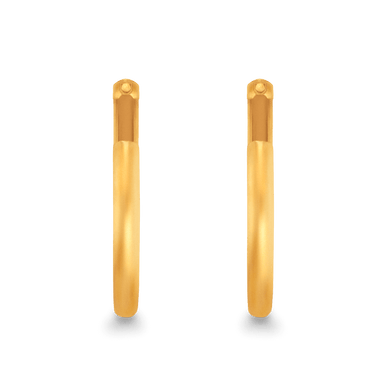 Large Dome Hoop Earrings - Gold 18k