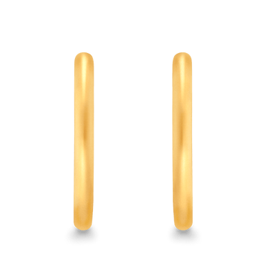 Large Dome Hoop Earrings - Gold 18k