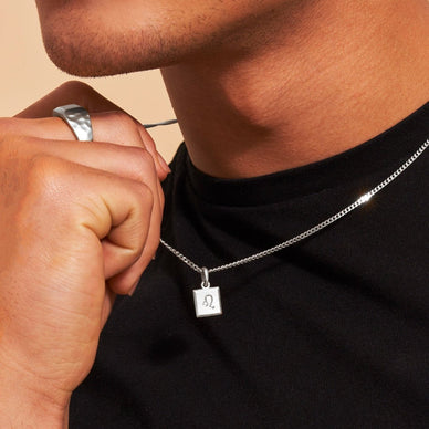 Leo Zodiac Pendant - Platinum