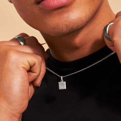 Leo Zodiac Pendant - Platinum