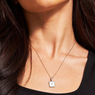 Leo Zodiac Pendant - Platinum