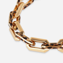 Leopard Link Statement Bracelet