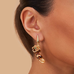 Leopard Sculptural Drop Earrings
